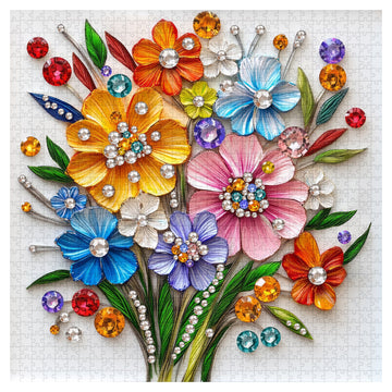 Crystal Wildflowers Jigsaw Puzzle 1000 piezas